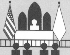 Diagram: Flag behind speaker